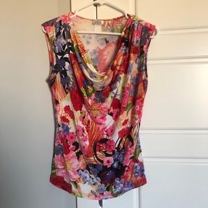 Floral Sleeveless Blouse